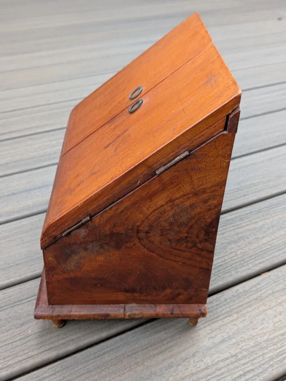 Vtg Stationery Cabinet Desk Compendium Antique letter Stationary Box w/ Drawer